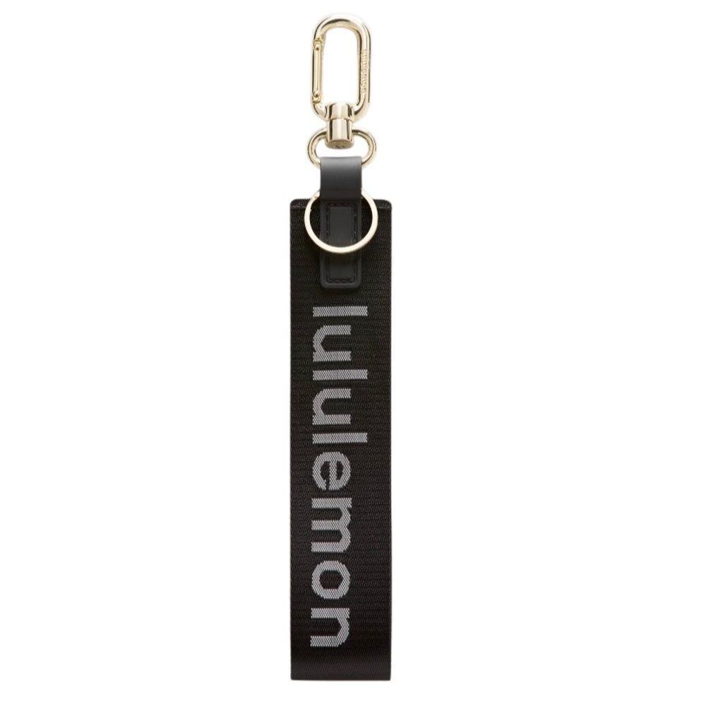 Lululemon Never Lost Keychain Black/White/Gold